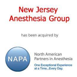 New Jersey anesthesia group has been acquired by north american partners in anesthesia.