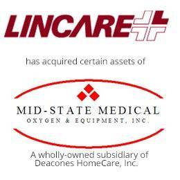 Lincare has acquired certain assets of mid-state medical equipment, a wholly owned subsidiary of deacones homecare.